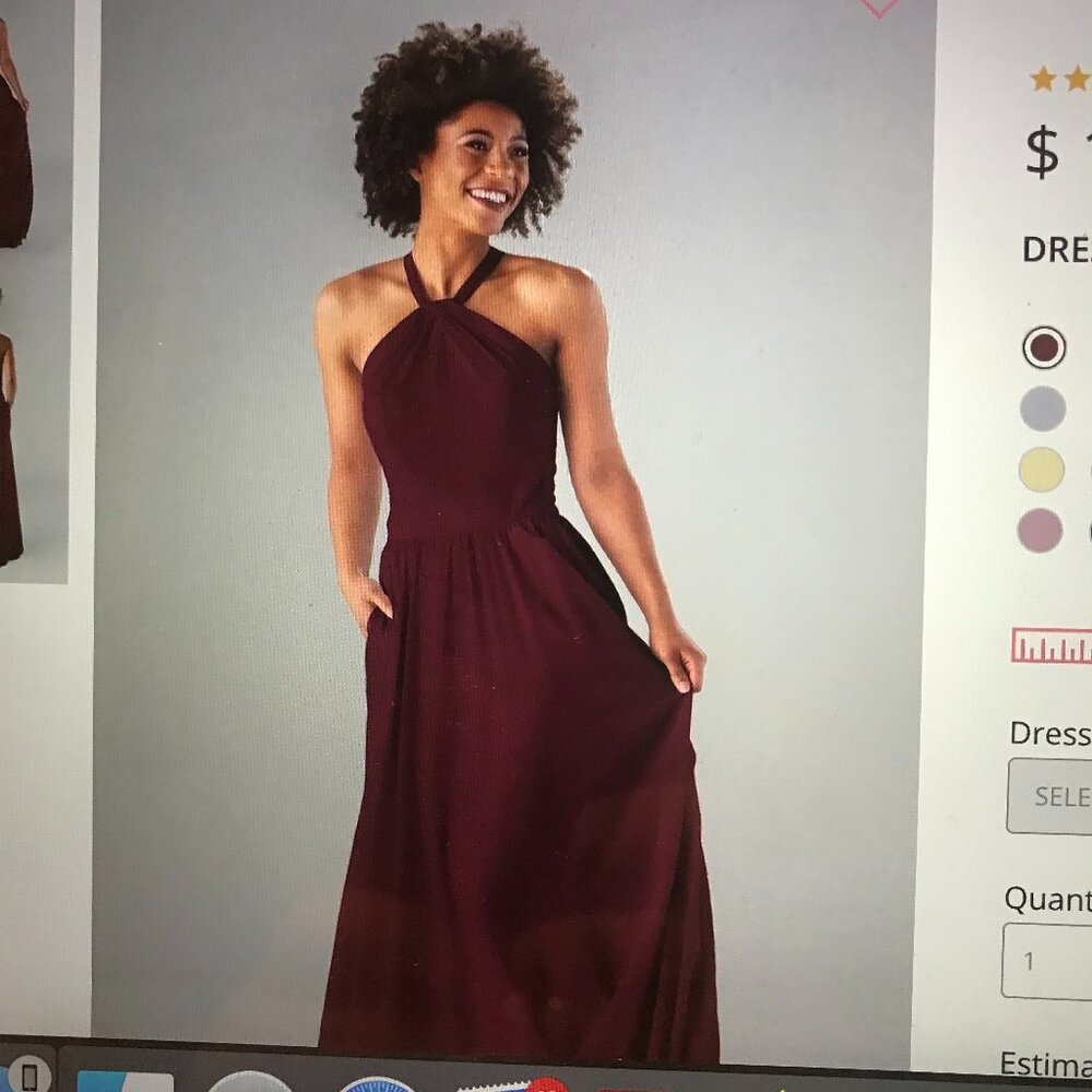 Bridesmaid's Dress Kennedy Blue Bordeaux Size 12